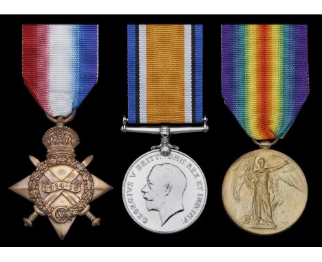 Three: Commissioned Engineer W. Barnes, H.M.S. Ajax, Royal Navy, who died in service in 1928  1914-15 Star (Art. Eng. W. Barn