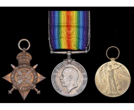 Three: Private A. Butcher, 2nd Battalion, Rifle Brigade  1914 Star (4004 Pte. A. Butcher. 2/Rif: Brig.); British War and Vict