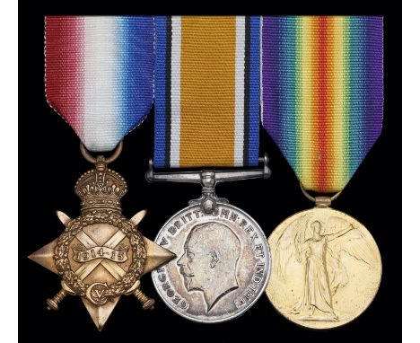 Three: Able Seaman W. Aldridge, H.M.S. King George V, Royal Navy  1914-15 Star (J.14594, W. Aldridge, A.B., R.N.); British Wa