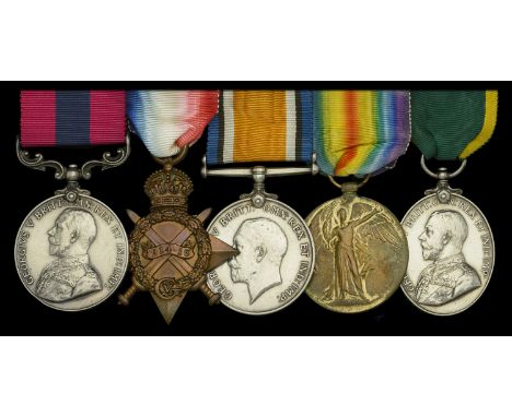 A Great War ‘Western Front’ D.C.M. group of five awarded to Sergeant H. F. Bryan, 1st East Riding Field Company, Royal Engine