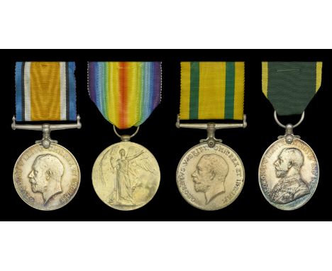 Four: Private F. W. Hardiman, Middlesex Regiment, later Essex Regiment and Labour Corps  British War and Victory Medals (3511