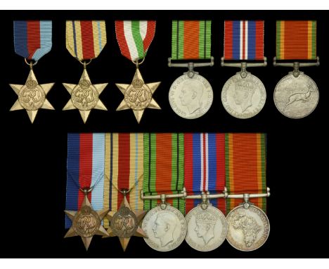 Six: Corporal J. A. Chapman, ‘Q’ Service Corps, South African Forces 1939-45 Star; Africa Star; Italy Star; Defence and War M