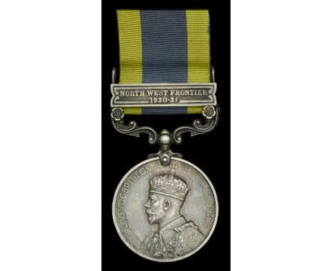 India General Service 1908-35, 1 clasp, North West Frontier 1930-31 (4446285 Pte. W. Coates. Durh. L.I.) edge bruising, good 