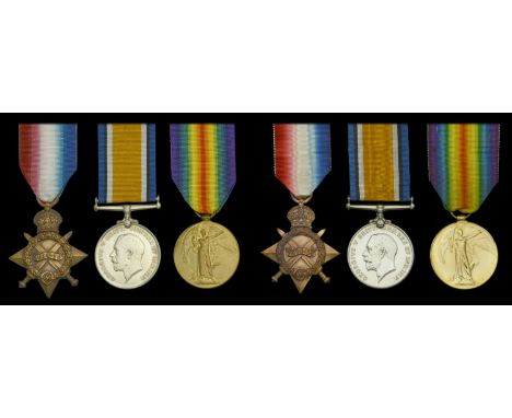 Three: Leading Stoker O. R. Bull, Royal Navy 1914-15 Star (SS.108013, O. R. Bull. L.Sto., R.N.); British War and Victory Meda