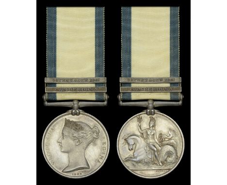 A fine 2-clasp Naval General Service medal awarded to Commander William Figg, Royal Navy, who was a First-Class Volunteer abo
