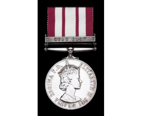 Naval General Service 1915-62, 1 clasp, Near East (P/K.951753 D. A. Bonewell. A/L.M. (E). R.N.) small area of erasure before 