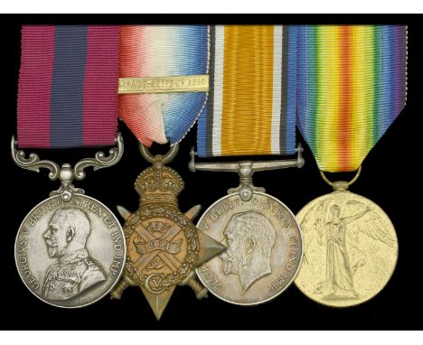 A Great War ‘Givenchy’ D.C.M. group of four awarded to Private F. Richardson, 2nd Battalion, Coldstream Guards, for gallantry