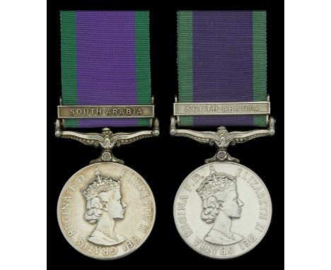 General Service 1962-2007, 1 clasp, South Arabia (2) (23746212 Cfn. R. M. Brown. REME.; 24039411 Cfn. M. C. Scanlan. REME.) g