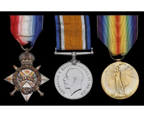 Three: Engineering Lieutenant J. W. Tribbeck, H.M.S. Monarch, Royal Navy  1914-15 Star (M.7552, J. W. Tribbeck, E.R.A. 4. R.N