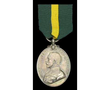 Territorial Force Efficiency Medal, G.V.R. (1 Q.M. Sjt: W. Moore. 1/Hereford: Regt.) very fine and the ultimate low Regimenta