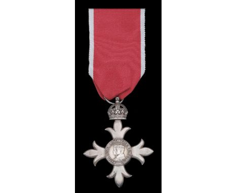 The Most Excellent Order of the British Empire, M.B.E. (Military) Member’s 2nd type breast badge, silver, suspension ring a l