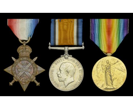 Three: Private G. Coates, Northumberland Fusiliers, who was killed in action on the Western Front on 16 March 1915  1914 Star