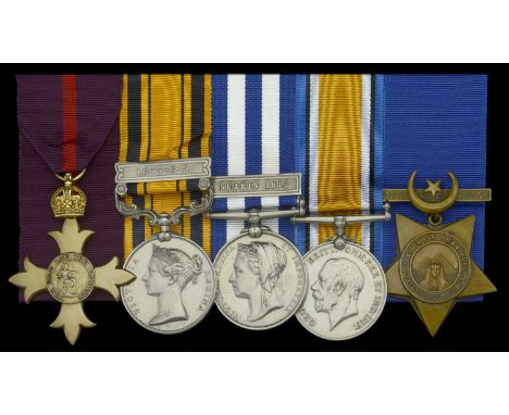 A Great War O.B.E. group of five awarded to Lieutenant-Commander E. Duffett, Royal Navy, whose career in the Royal Navy spann