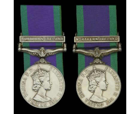 General Service 1962-2007, 1 clasp, Northern Ireland (2) (25089287 Cfn R E Fisher REME; 25028344 Cfn C Pennock REME) both mou