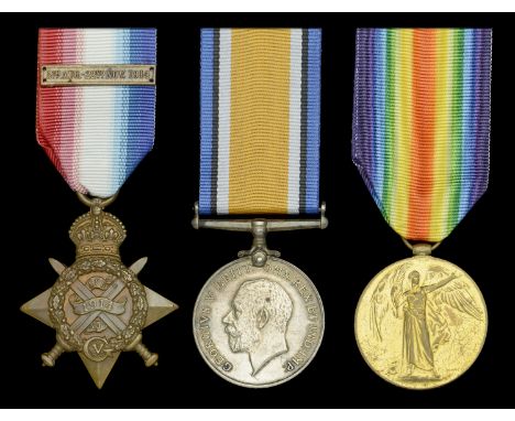 Three: Private C. Fielding, Royal Warwickshire Regiment  1914 Star, with copy clasp (3910 Pte. C. Fielding. R. War: R.); Brit