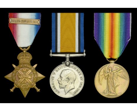 Three: Acting Corporal J. A. Thrower, 7th Dragoon Guards  1914 Star, with copy clasp (3878 Pte. J. A. Thrower 7/D. Gds.); Bri