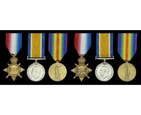 Three: Electrical Artificer First Class, G. H. James, Royal Navy 1914-15 Star (M.10010, G. H. James, E.A. 4., R.N.); British 