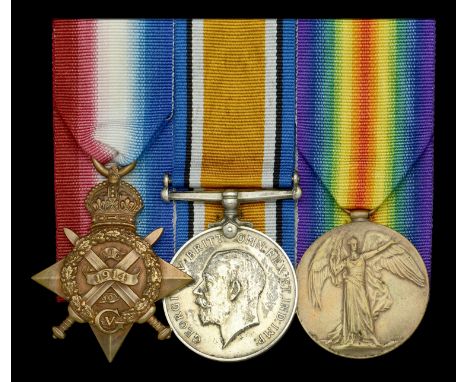 Three: Driver T. Higgins, Royal Horse Artillery  1914 Star (61332 Dvr: T. Higgins. R.H.A.); British War and Victory Medals (6