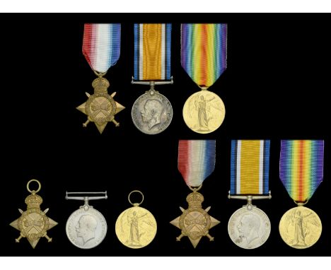 Three: Gunner W. A. Bell, Royal Field Artillery, who was twice gassed during the Great War 1914-15 Star (11820 A. Bmbr. W. A.