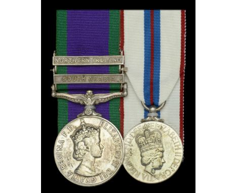 Pair: Sergeant J. T. Perry, Royal Horse Artillery  General Service 1962-2007, 2 clasps, South Arabia, Northern Ireland, unoff