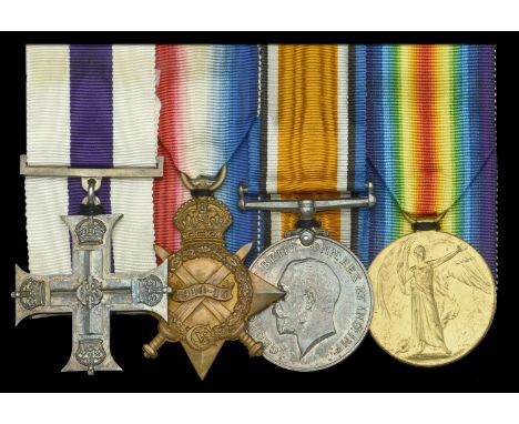 A fine Great War M.C. group of four awarded to Captain A. G. “Jock” Howitt, East Surrey Regiment, a gallant officer of the 12