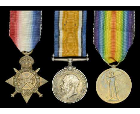 Three: Sergeant J. Thompson, Scottish Rifles, who was killed in action on the Western Front on 20 July 1916  1914-15 Star (48