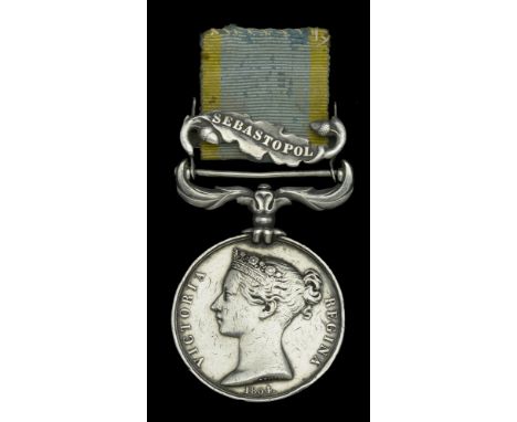 Crimea 1854-56, 1 clasp, Sebastopol (No. 2648 John Moriarty 57th Regt.) contemporary engraved naming, edge bruising and conta