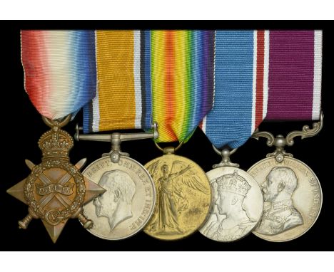 Five: Squadron Quartermaster Sergeant A. J. Southam, 21st Lancers  1914-15 Star (21L-4147 Sq. Q.M. Sjt. A. Southam, 21-Lrs.);
