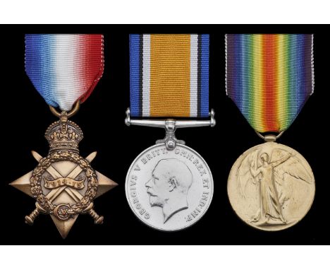 Three: Leading Stoker H. George, H.M.S. Conqueror, Royal Navy  1914-15 Star (K.19215 H. George, Sto. 1. R.N.); British War an