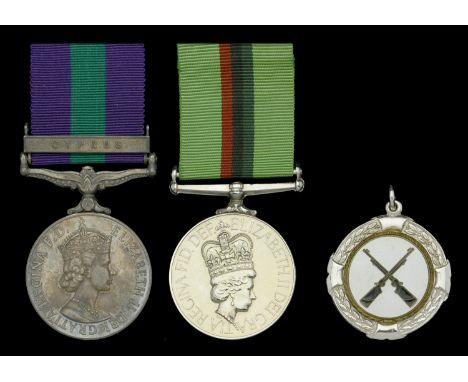 Family Group:  General Service 1918-62, 1 clasp, Cyprus (5049077 L.A.C. C. P. Marshall R.A.F.); Royal Ulster Constabulary Ser