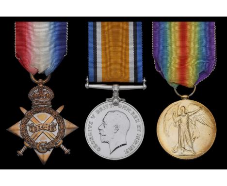 Three: Leading Stoker W. H. Hare, H.M.S. Blanche, Royal Navy  1914-15 Star (K.21117, W. H. Hare, Sto. 1., R.N.); British War 