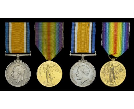 Pair: Air Mechanic Second Class R. A. Lyon, Royal Naval Air Service British War and Victory Medals (F.11305 R.A. Lyon. A.M. 2