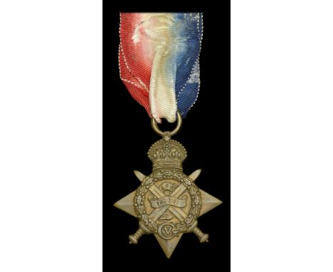 1914 Star (6307 Pte. A. G. Mustow: 1/Hamps. R.) very fine £70-£90  ---  Arthur George Mustow was born at Blackwater, Hampshir