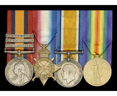 Four: Private W. Lambert, Royal Horse Artillery, later Army Veterinary Corps   Queen’s South Africa 1899-1902, 3 clasps, Cape