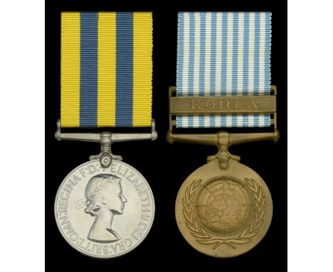 Pair: Private F. S. Edwards, Royal Army Medical Corps  Korea 1950-53, 1st issue (22771454 Pte. F. S. Edwards. R.A.M.C.); U.N.