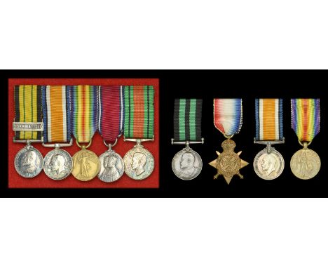 A mounted group of five miniature dress medals attributed to Lieutenant-Colonel J. S. Graham, Indian Army Africa General Serv