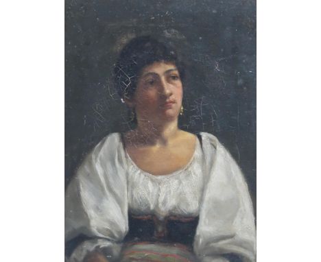 CONTINENTAL SCHOOL&nbsp;Portrait head of a lady and gentleman, oil on canvas, and board 30 x 20cm (2)&nbsp; Condition Report:
