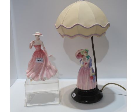 A Royal Doulton figure and another mounted as a lamp Condition Report:Available upon request