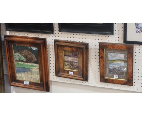MIJ MCFARLANE - Three textile landscapes and an Aboriginal artwork by John Smith Gumbula Condition Report:Not available for t