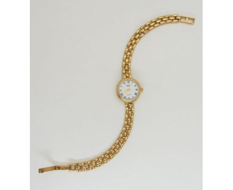 A 9ct gold ladies Rotary watch and strap, weight including mechanism 14.6gms Condition Report:Available upon request