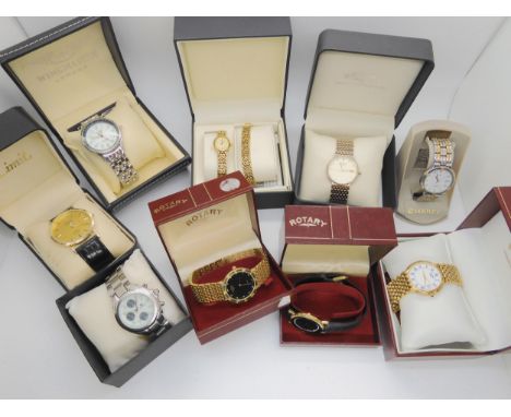 A collection of fashion watches to include Rotary boxed watches Condition Report:Not available for this lot.