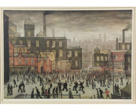 § Laurence Stephen Lowry RBA RA (British, 1887-1976). 'Our Town', print in colours signed in pencil and numbered 265/850 to m