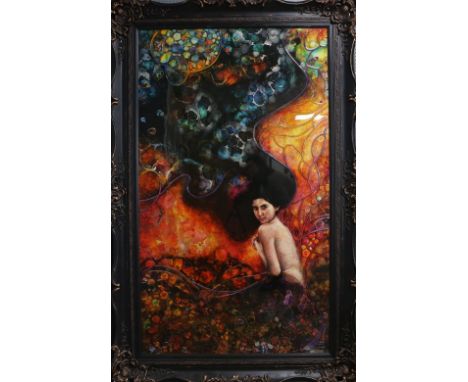 Kerry Darlington (British, b. 1974), 'Undine', signed, limited edition mixed media and print, numbered XL42, 170cm x 99cm.   