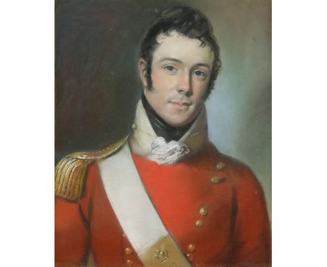 W. Williamson, pastel portrait of an officer, signed and dated 1812, 54cm x 44cm,.     