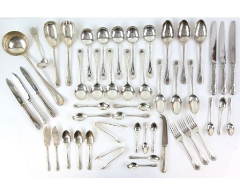 Elizabeth II silver table service, predominantly by Mappin &amp; Webb, Sheffield, various dates, for fourteen place settings,