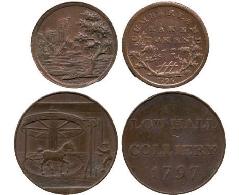 BRITISH TOKENS, 18th Century Tokens, England,  Cumberland, Hensingham, Low Hall Colliery, Kempson, Copper Halfpenny for Sir W