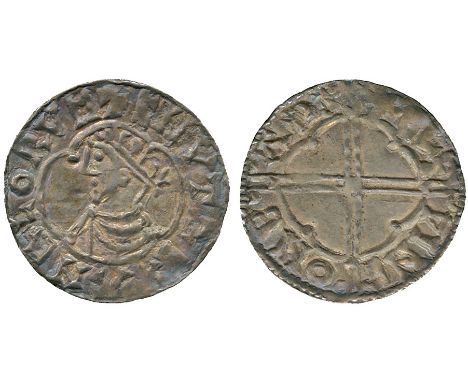 BRITISH COINS, Anglo-Saxon, Canute, Silver Penny, Quatrefoil type (c.1017-1023), Bath mint, moneyer Aelfwine, crowned and dra