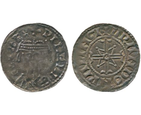BRITISH COINS, William I, Silver Penny, Bonnet type (1068-1070?), Wallingford mint, moneyer Brand, facing bust in bonnet, leg