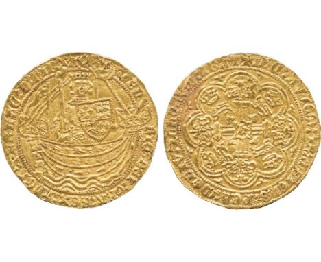 BRITISH COINS, Henry IV (1399-1413), Gold Noble, heavy coinage (1399-1412), Calais mint (1399-1404), King standing in ship ho