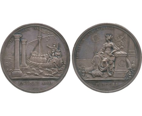 COMMEMORATIVE MEDALS, World Medals, Netherlands, Dutch East India Company, Centenary Celebrations, Silver Medal, 1702, by R A